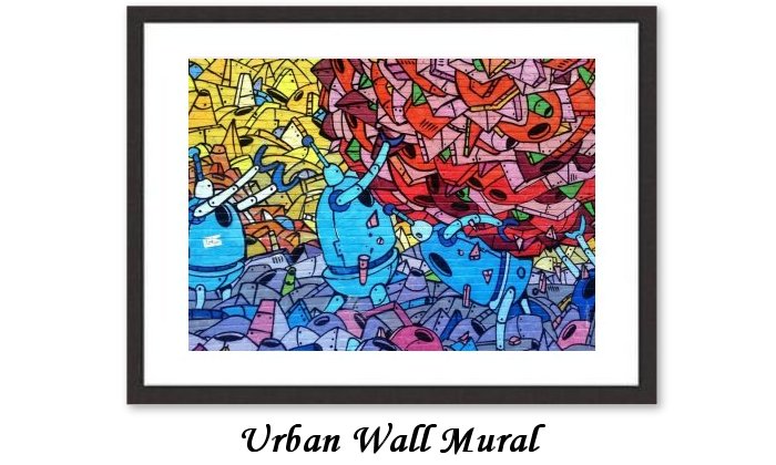 Urban Wall Mural Framed Print